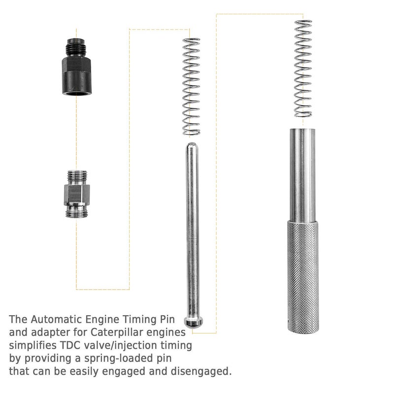 Mekar Automatic Engine Timing Pin with Adapter Compatible for Caterpillar 3200, 3300, 3406, 3408,C-7, C-9, C-11, C-13, C-15, C-16 TDC Valve/Injection Timing,Replace J-42083 - Image 3